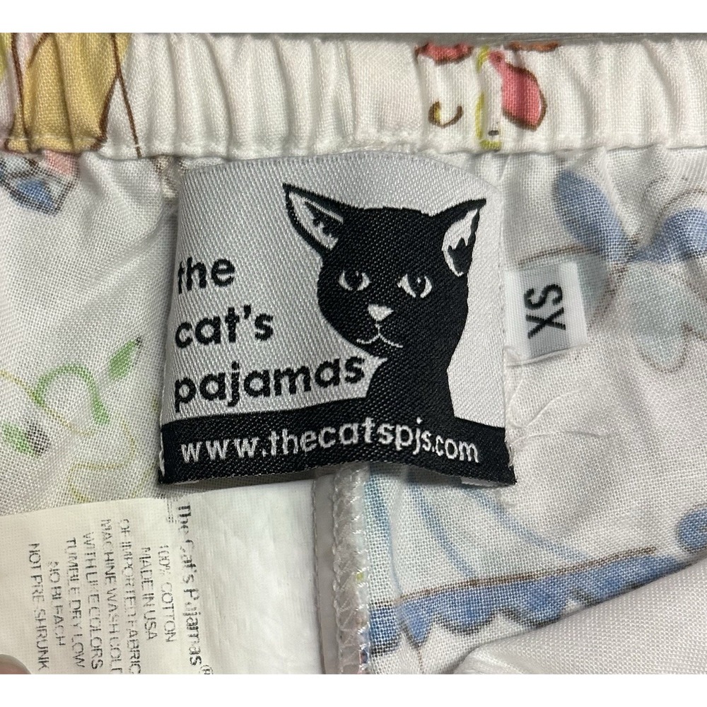 Vintage The Cat's Pajamas Short Set Button Front Birds Short Sleeve Rare‎ - Picture 7 of 16